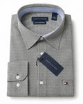 Premium Slim Fit Cotton Shirt — Black & White Gingham Check