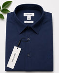 Premium Slim Fit Cotton Shirt — Navy Blue